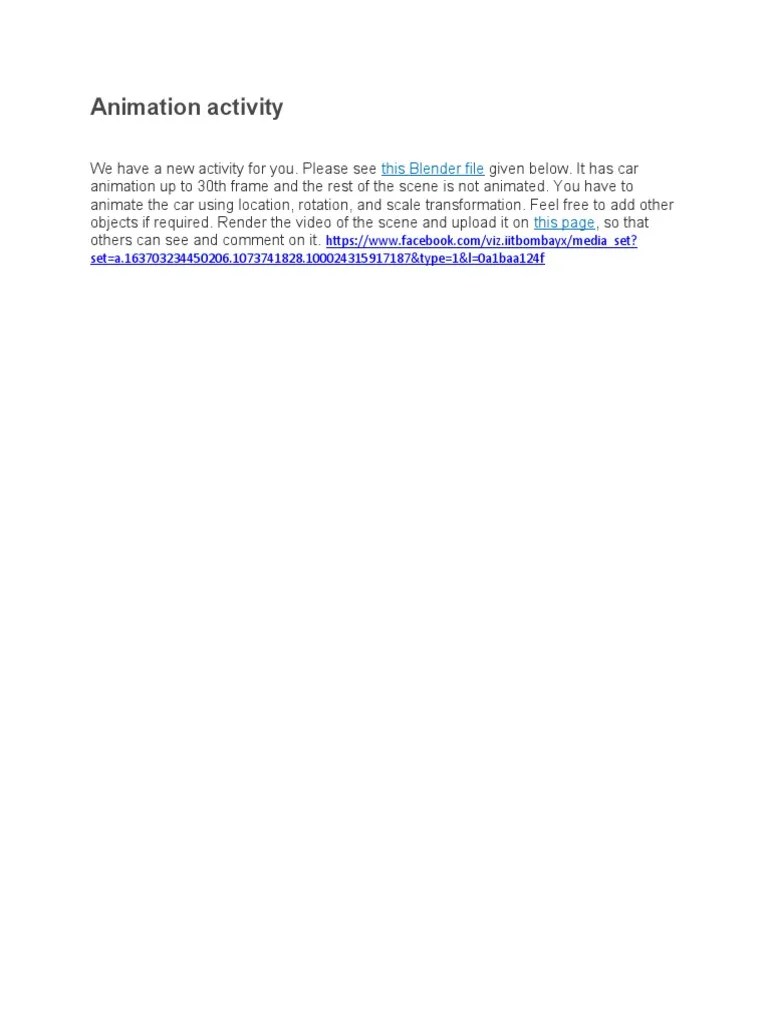 Animation Activity Pdf