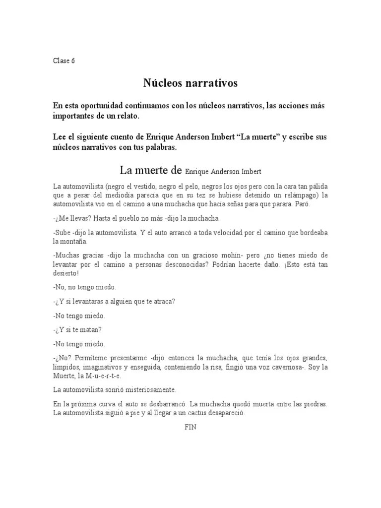 Clase 6 Repaso Nucleos Narrativos | PDF