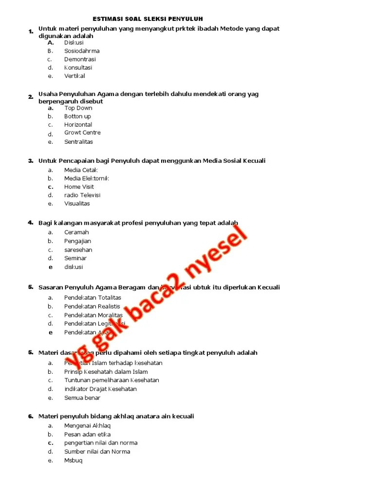 Tes Soal Wawasan Kebangsaan | PDF