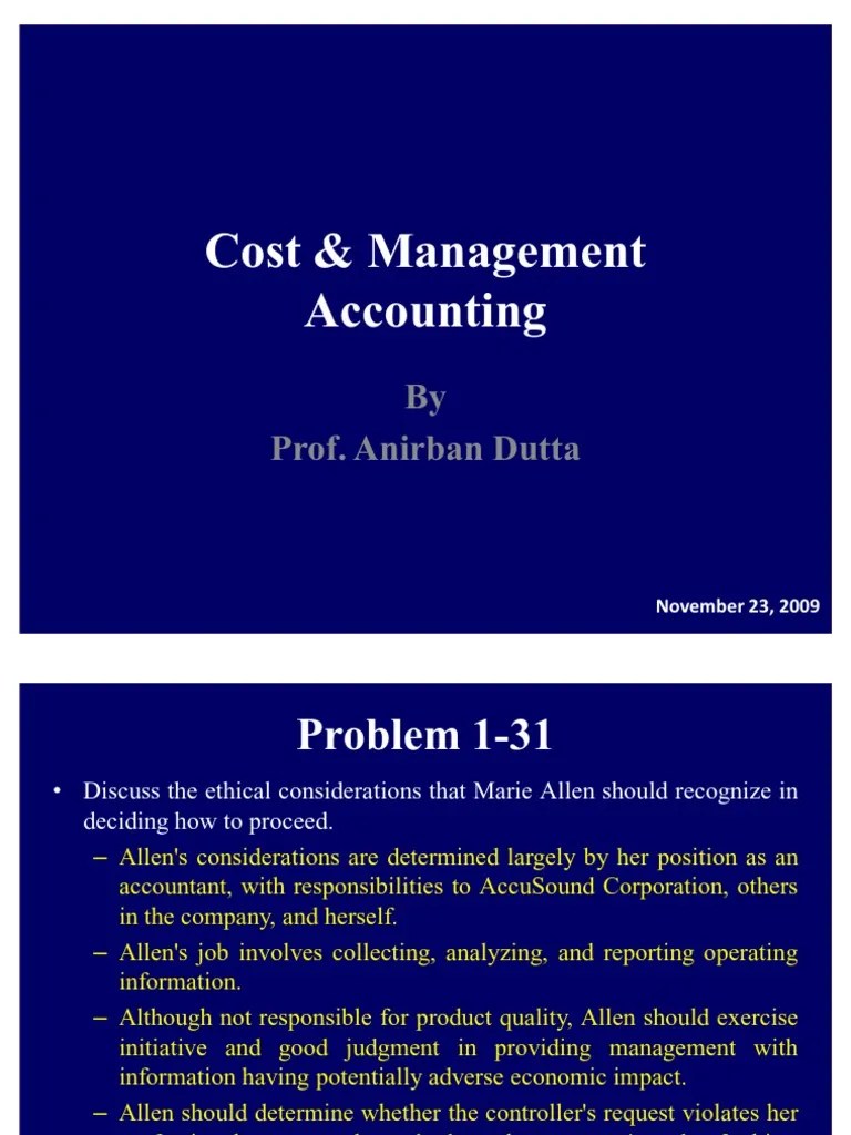 Cost & Management Accounting | PDF | Engineer | Business