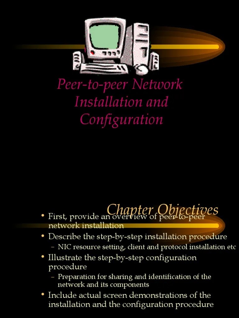 Peer-to-Peer Installation An Configuration - No | PDF | Computer Network | Network Interface ...