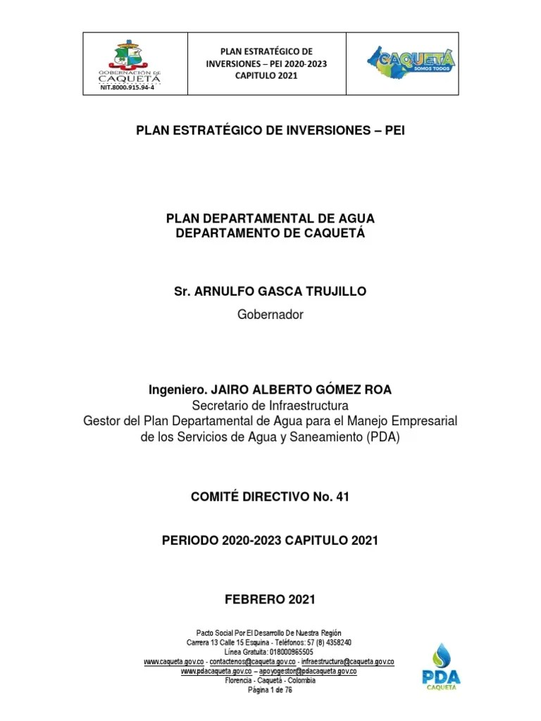 Plan Estrategico De Inversiones | PDF | Ingeniería Hidráulica | Ingeniería Ambiental