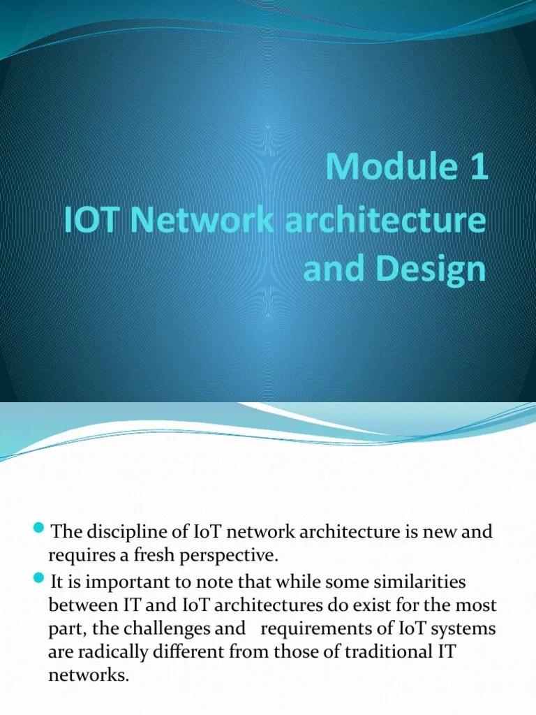 IOT Network Architecture And Design | PDF | Internet Of Things ...
