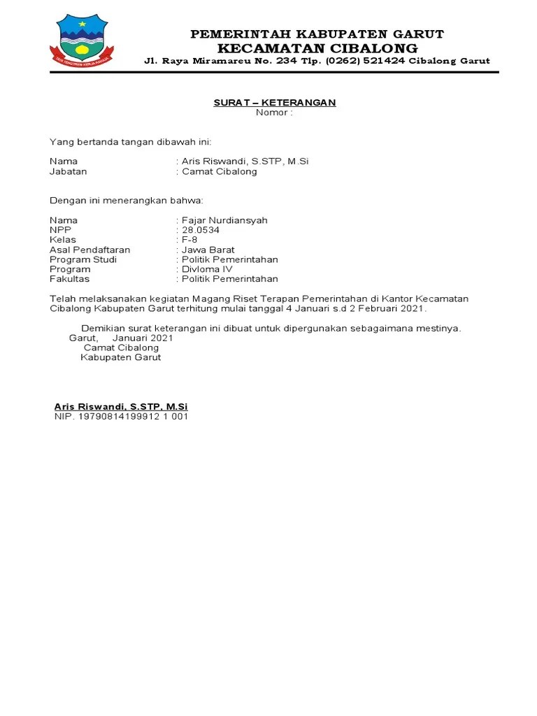 Surat Keterangan Mahasiswa | PDF