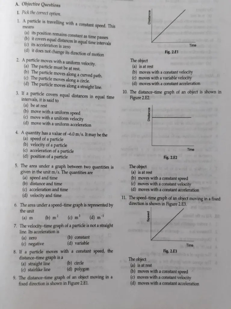 Class Ix Physics - Motion - Drill Sheet For | PDF | Velocity | Acceleration