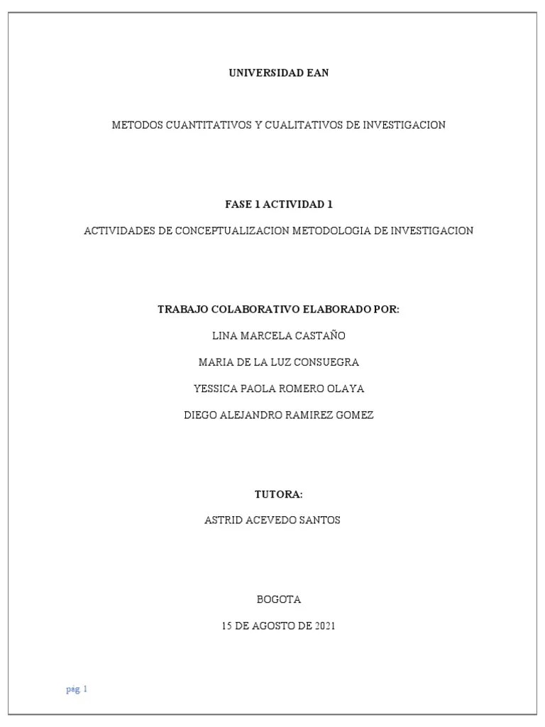 Fase 1 Actividad 1 Tarea 2 | PDF | Método Científico | Ciencia Y Tecnología