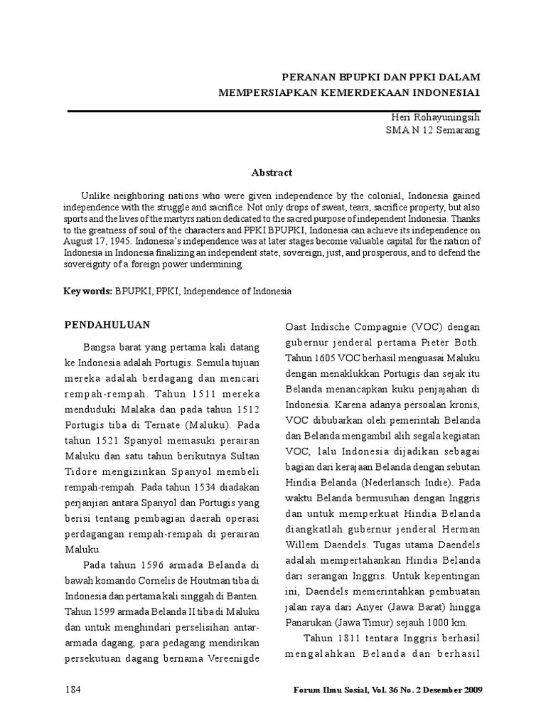 25605 ID Peranan Bpupki Dan Ppki Dalam Mempersiapkan Kemerdekaan Indonesia1  | PDF