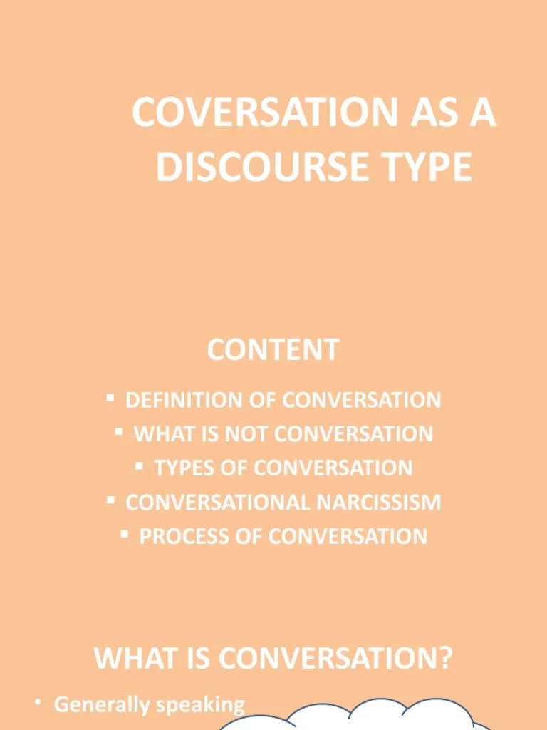 Conversation As A Discourse Type | PDF | Conversation | Human Nature