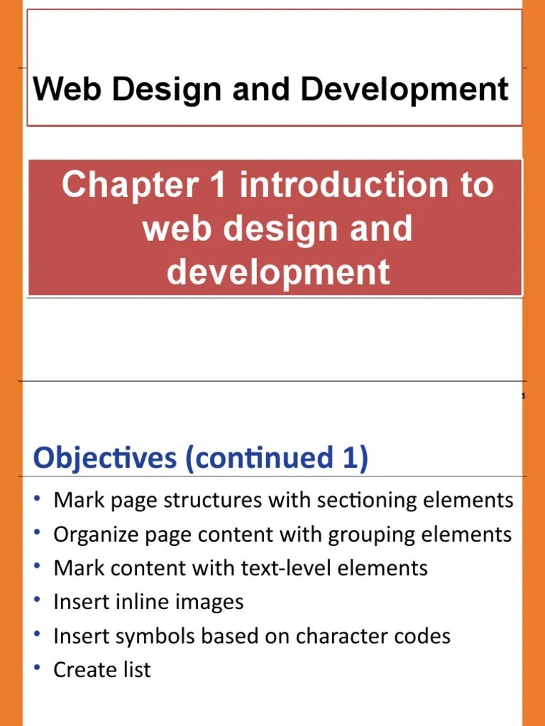 Chapter 1 - Introduction To Web Design And Development | PDF | World ...