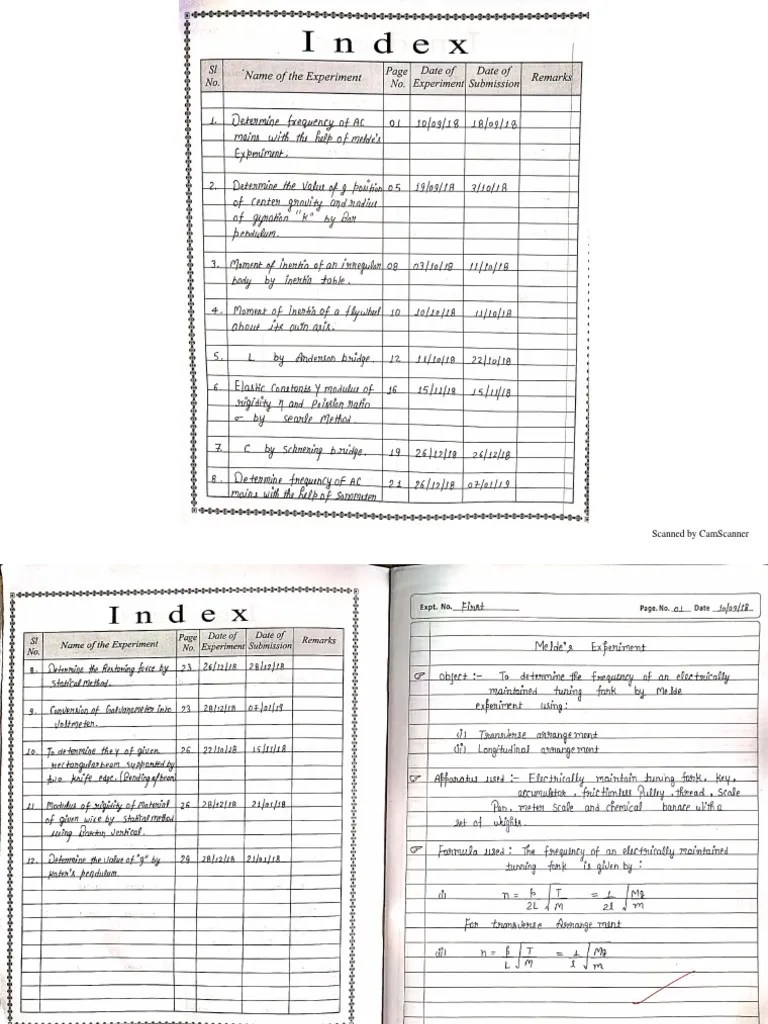 BSC Physics 1st Year Practical File | PDF