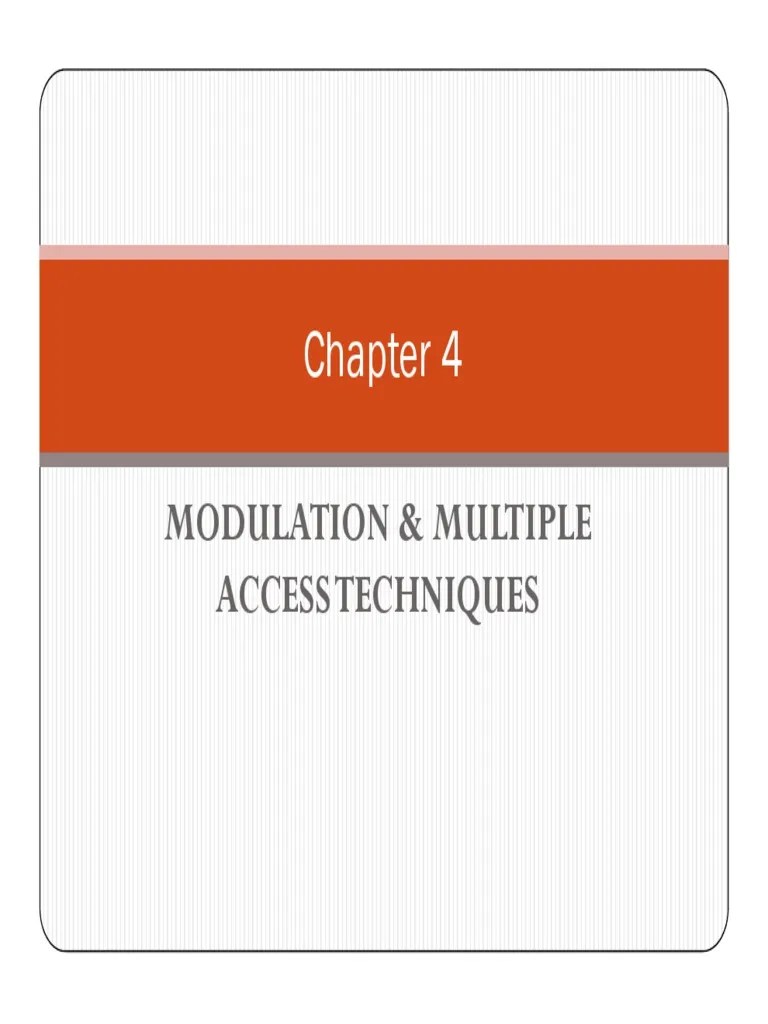 Modulation & Multiple Access Techniques | PDF | Channel Access Method ...