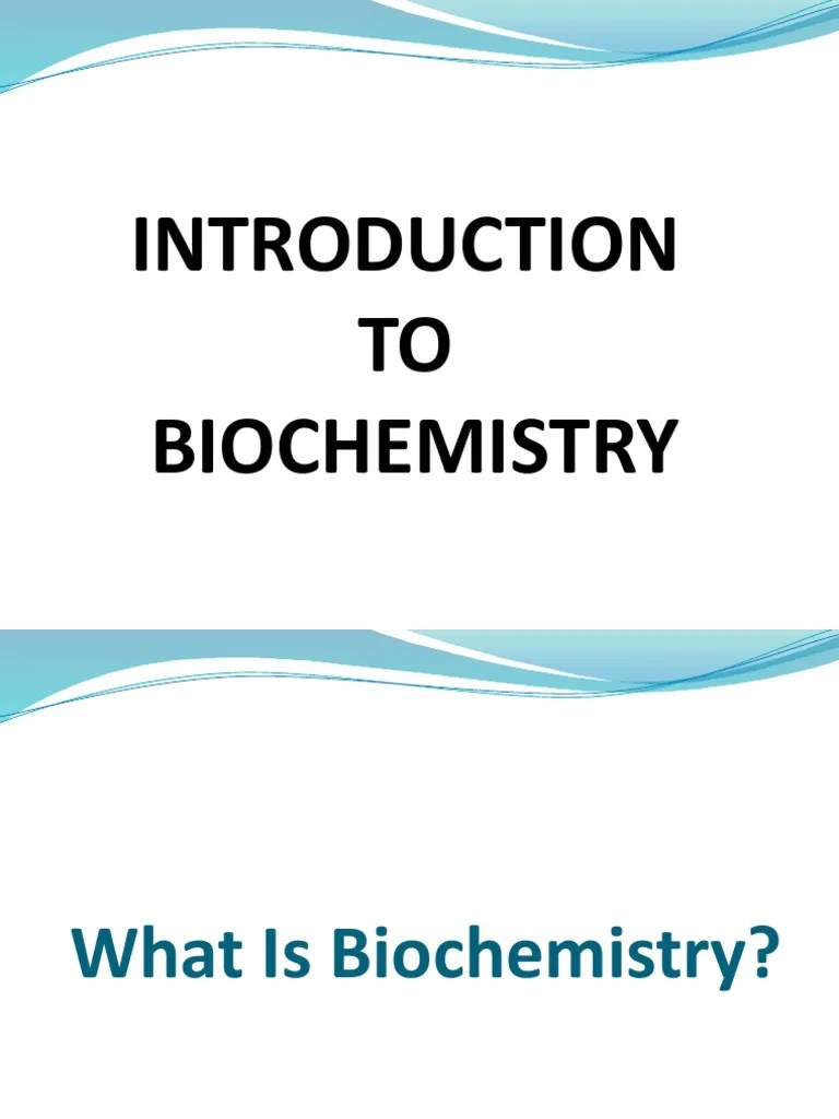 Introduction To Biochemistry | PDF | Chemistry | Biochemistry