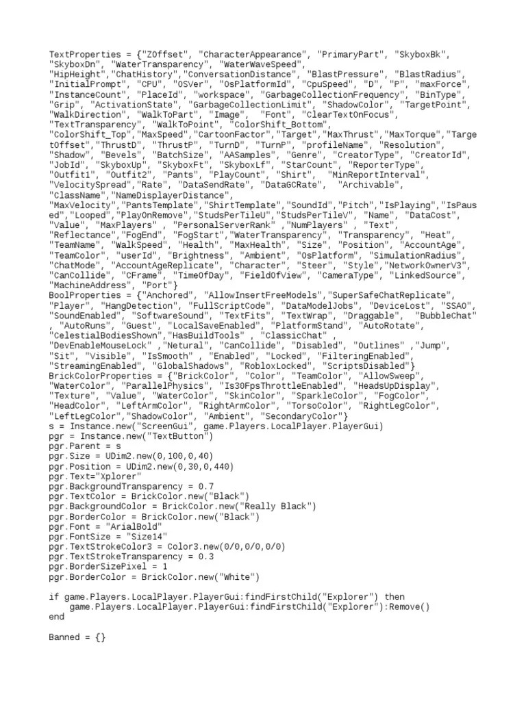 Roblox Script Explorer PDF Computer Science Software 1