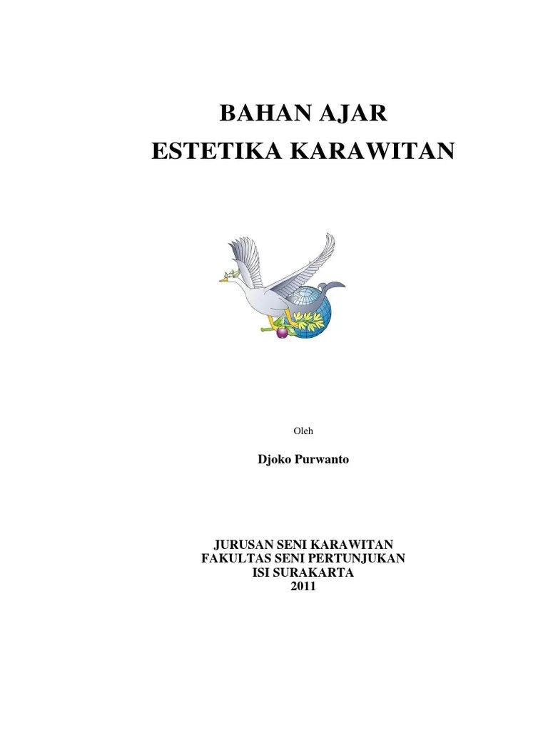 Bahan Ajar Estetika Seni Karawitan | PDF