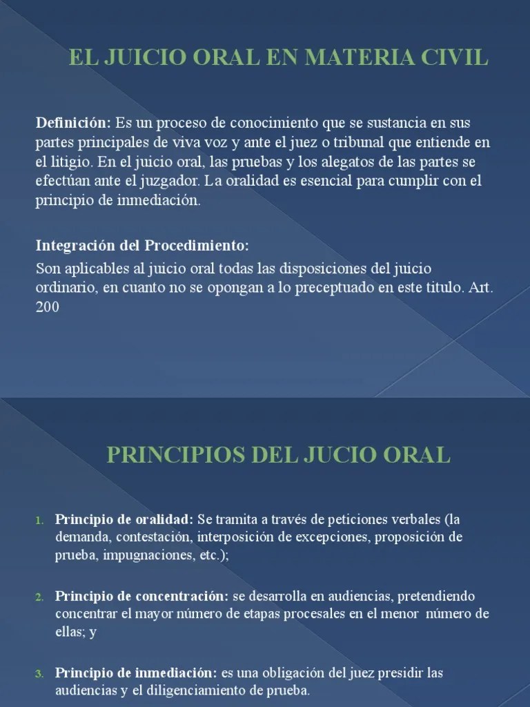Juicio Oral Civil | PDF | Sentencia (ley) | Demanda Judicial