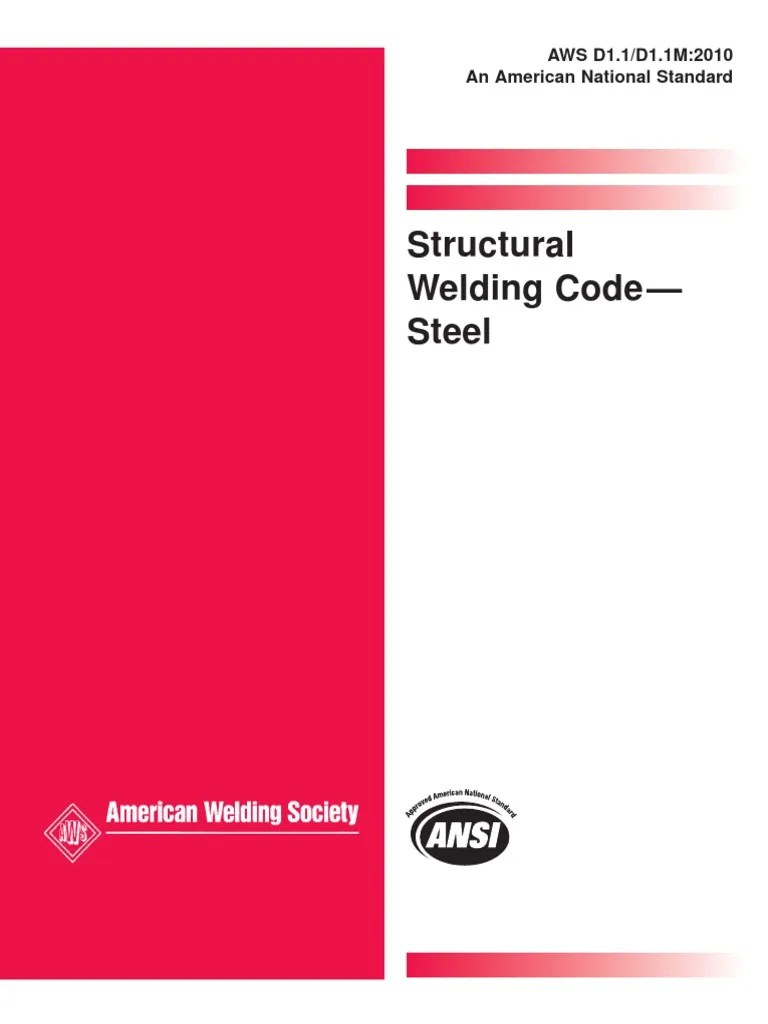 Aws D1.1 D1.1M-2010 - Structural Welding Code-Steel-1 | PDF