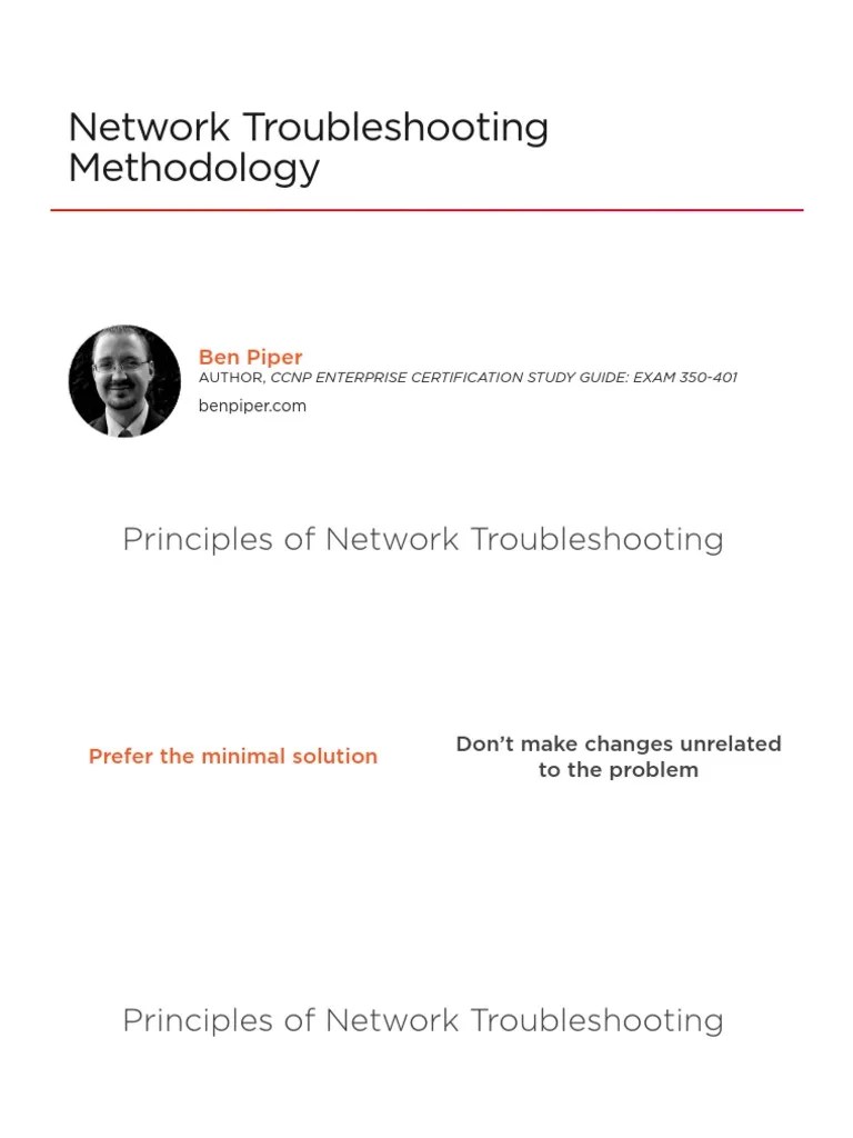 Network Troubleshooting Methodology: Ben Piper | PDF | Computer Network | Troubleshooting