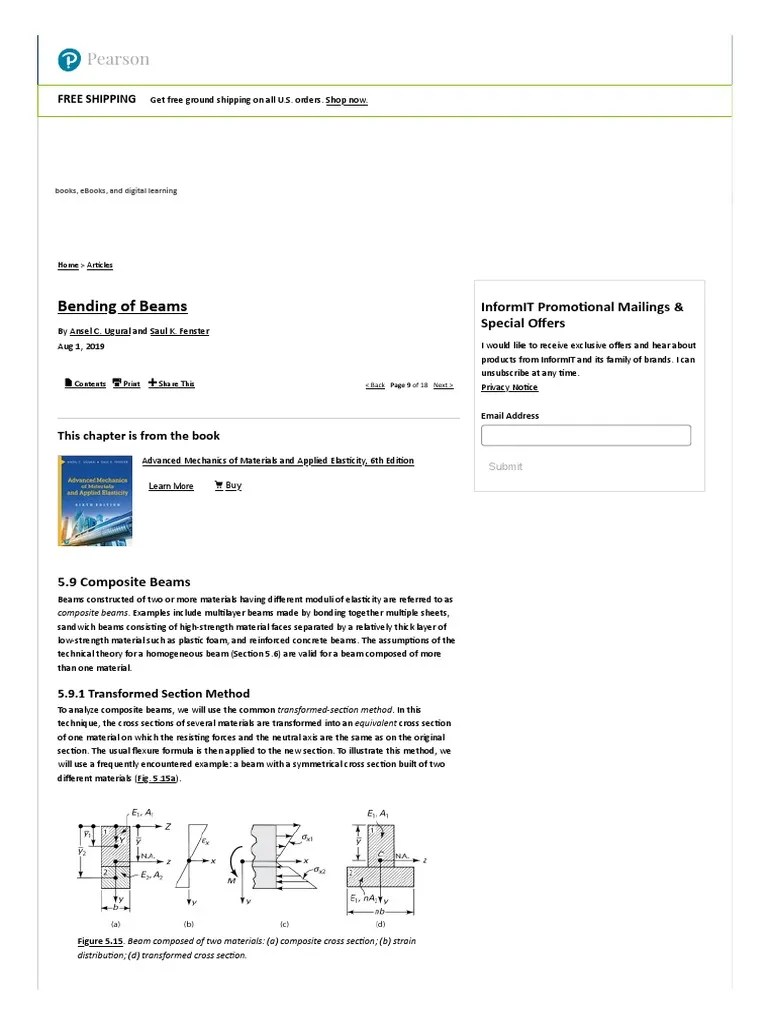 Composite Beam Analysis | PDF | Bending | Beam (Structure)