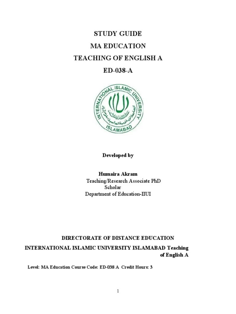 Teaching Of English A | PDF | Reading Comprehension | English As A ...