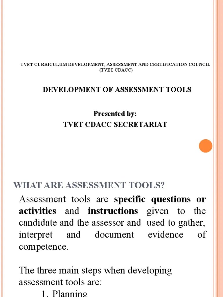 CONTENT - Designing And Developing Assessment Tools | PDF | Educational ...