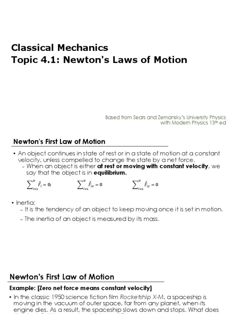CM4-1 - (Newtons Laws) | Download Free PDF | Force | Newton's Laws Of ...