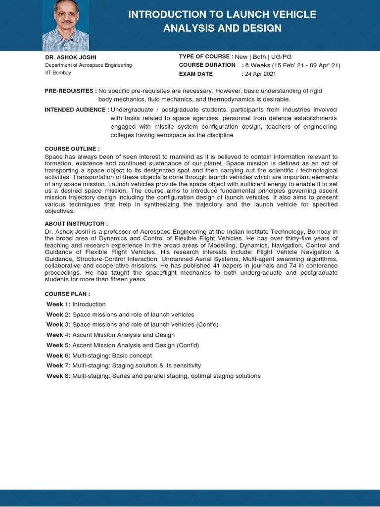 Introduction To Fundamental Principles Of Launch Vehicle Configuration ...