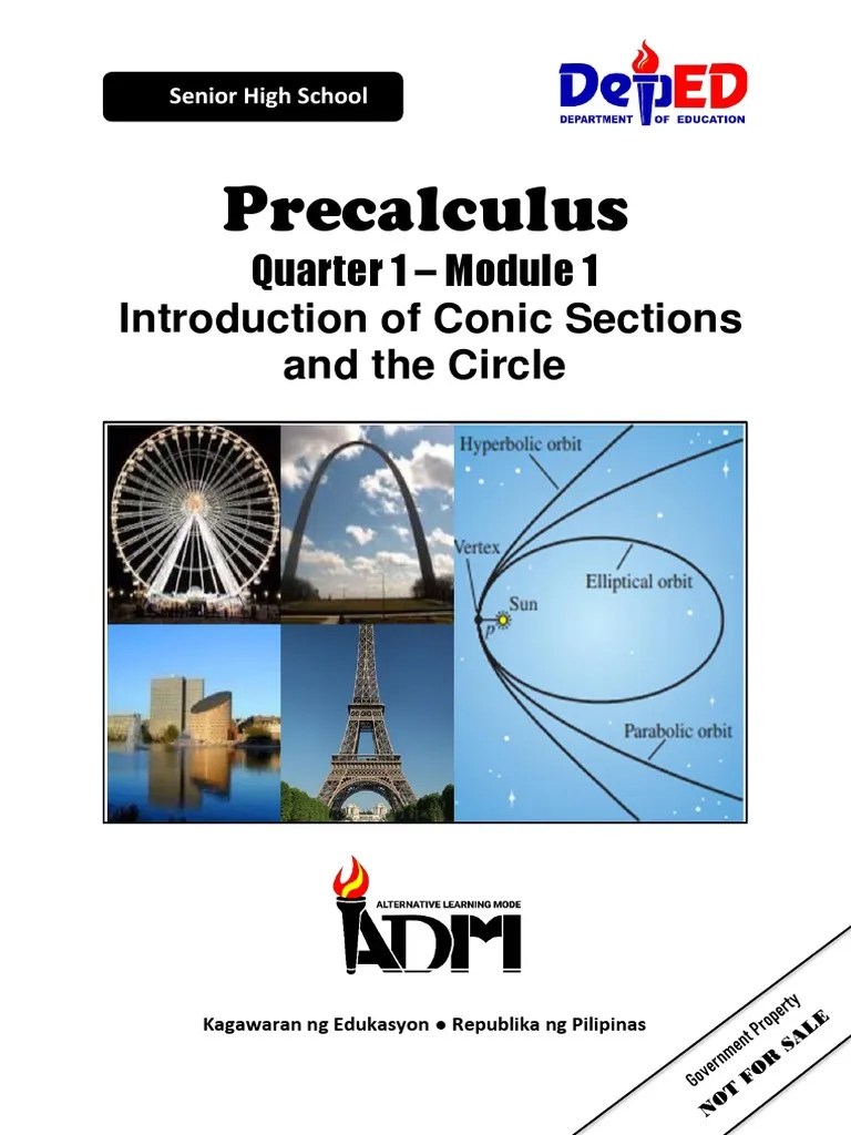Precalculus Q1 Mod1 Introduction Of Conic Sections And The Circle | PDF ...