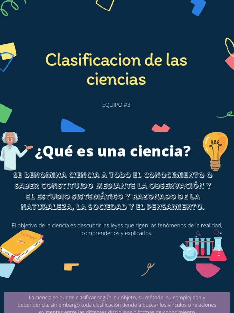 Clasificación De Las Ciencias | PDF | Matemáticas | Conocimiento