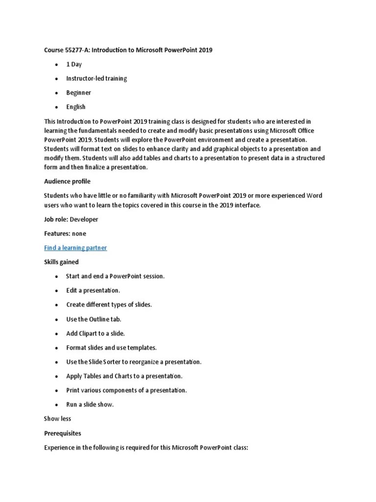 Introduction To Microsoft PowerPoint | PDF | Microsoft Power Point | Computer Science