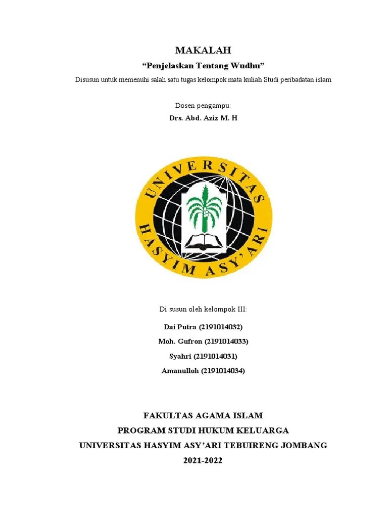 MAKALAH Penjelasan WUDHU | PDF