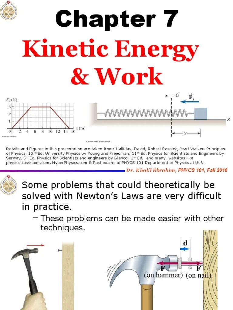 Chapter 7-1work And Kinetic Energy | PDF | Force | Euclidean Vector