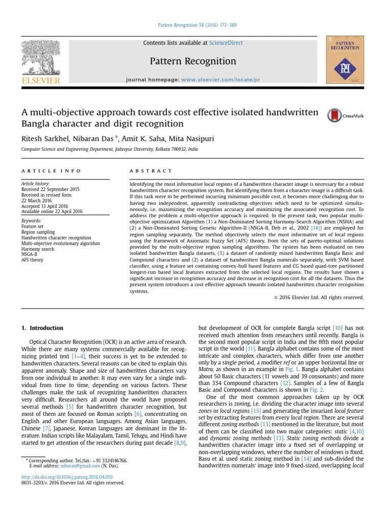 Bangla Digit Recognition | PDF | Optical Character Recognition | Fuzzy ...
