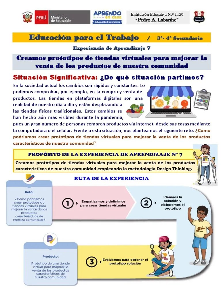 Ept Experiencia De Aprendizaje 7 | PDF
