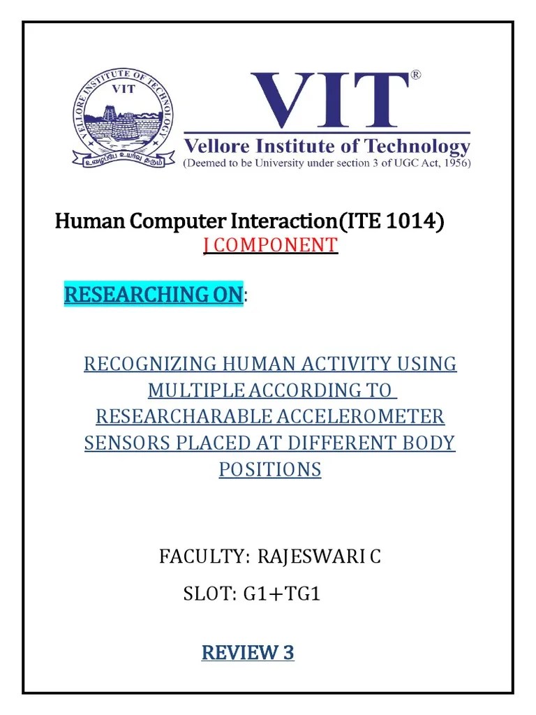 Ecognizing Human Activity Using Multiple According To Researcharable ...