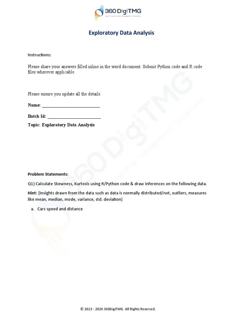 13.exploratory Data Analysis | PDF | Skewness | Mean