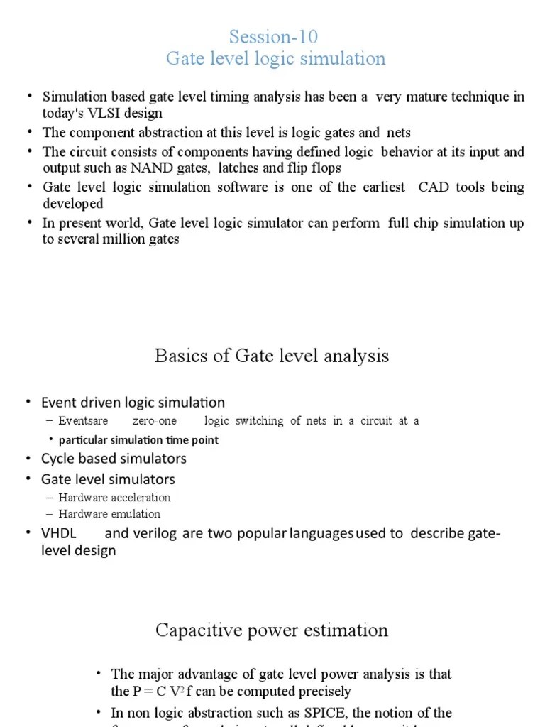 Gate-Level Analysis | PDF | Logic Gate | Cmos