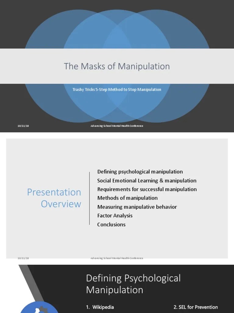 Masks Of Psychological Manipulation | PDF | Psychological Manipulation ...