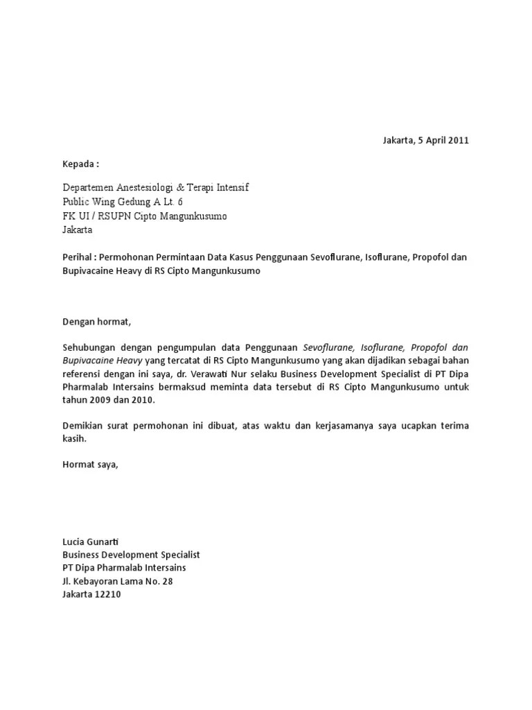 Surat pernyataan kesanggupan untuk melakukan pembebasan tanah. Contoh Surat Permohonan Permintaan Data Perusahaan Untuk