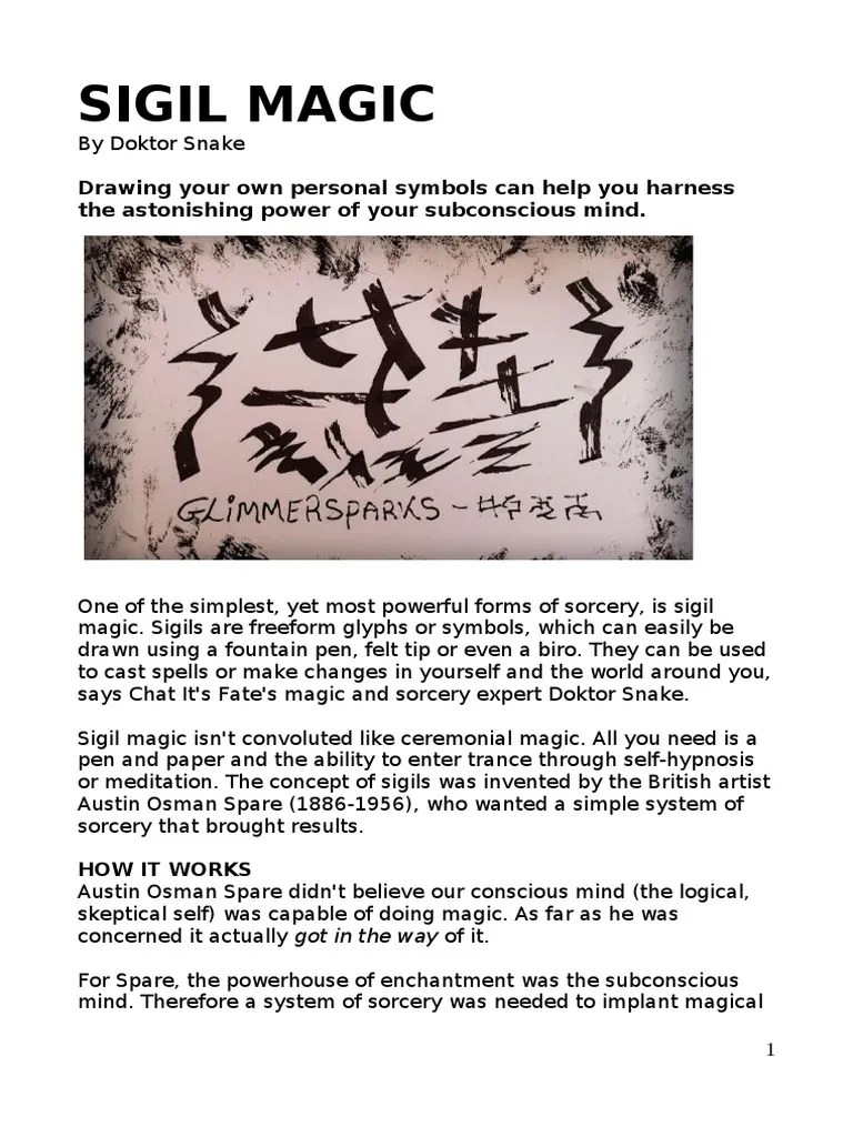 Sigil Magic | Download Free PDF | Trance | Mind