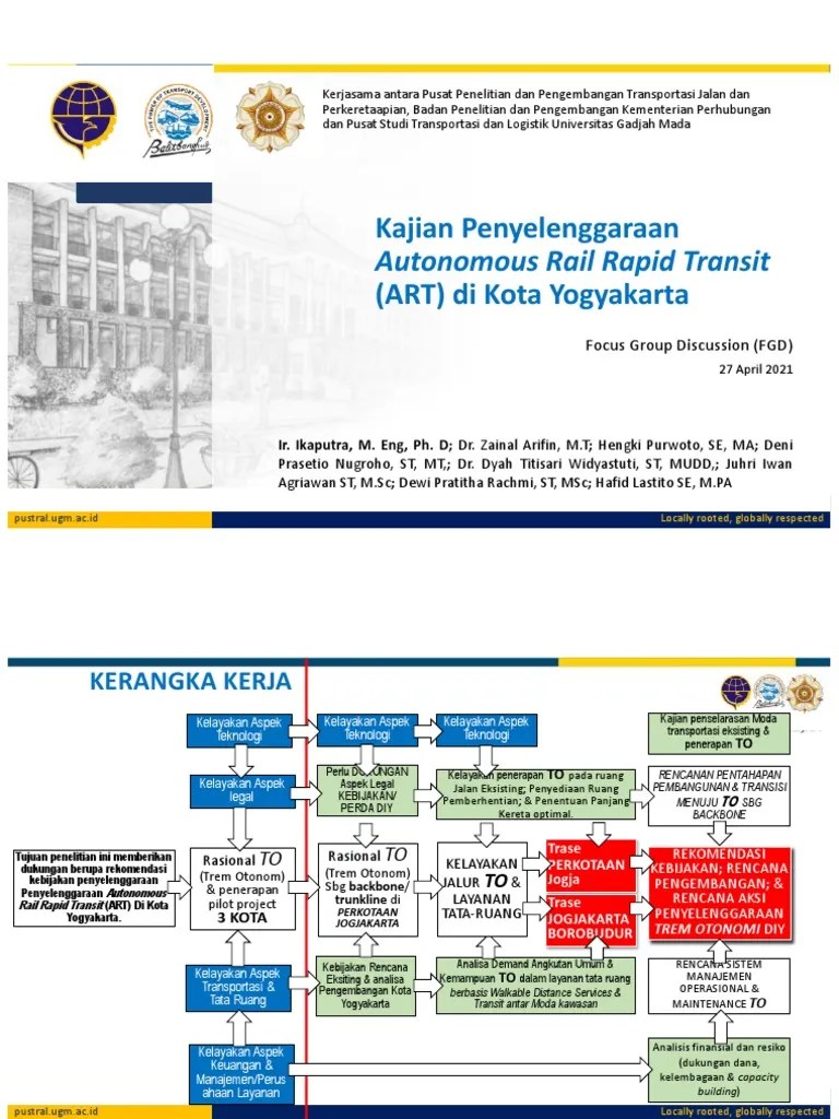 Kajian Penyelenggaraan Autonomous Rail Rapid Transit (ART) Di Kota Yogyakarta | PDF