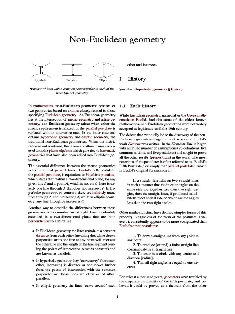 Non Euclidean Geometry | PDF | Non Euclidean Geometry | Hyperbolic Geometry