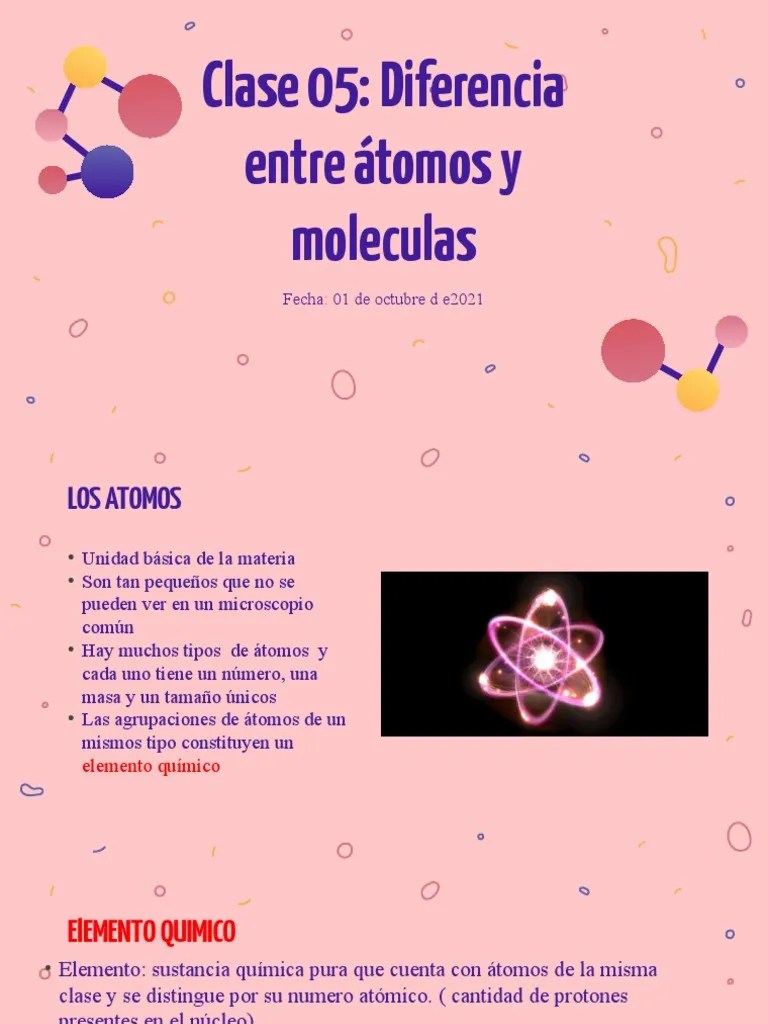 Atomos Y Moleculas | PDF | Elementos Químicos | Moléculas