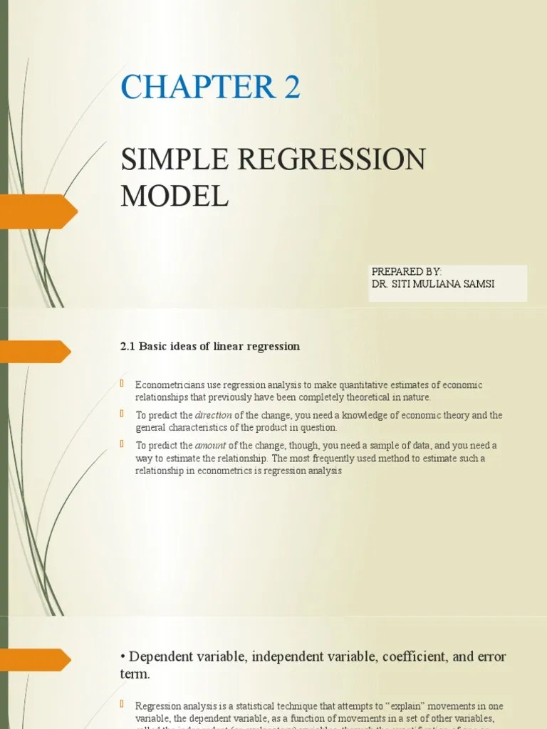 Chapter 2-Simple Regression Model | PDF | Ordinary Least Squares ...