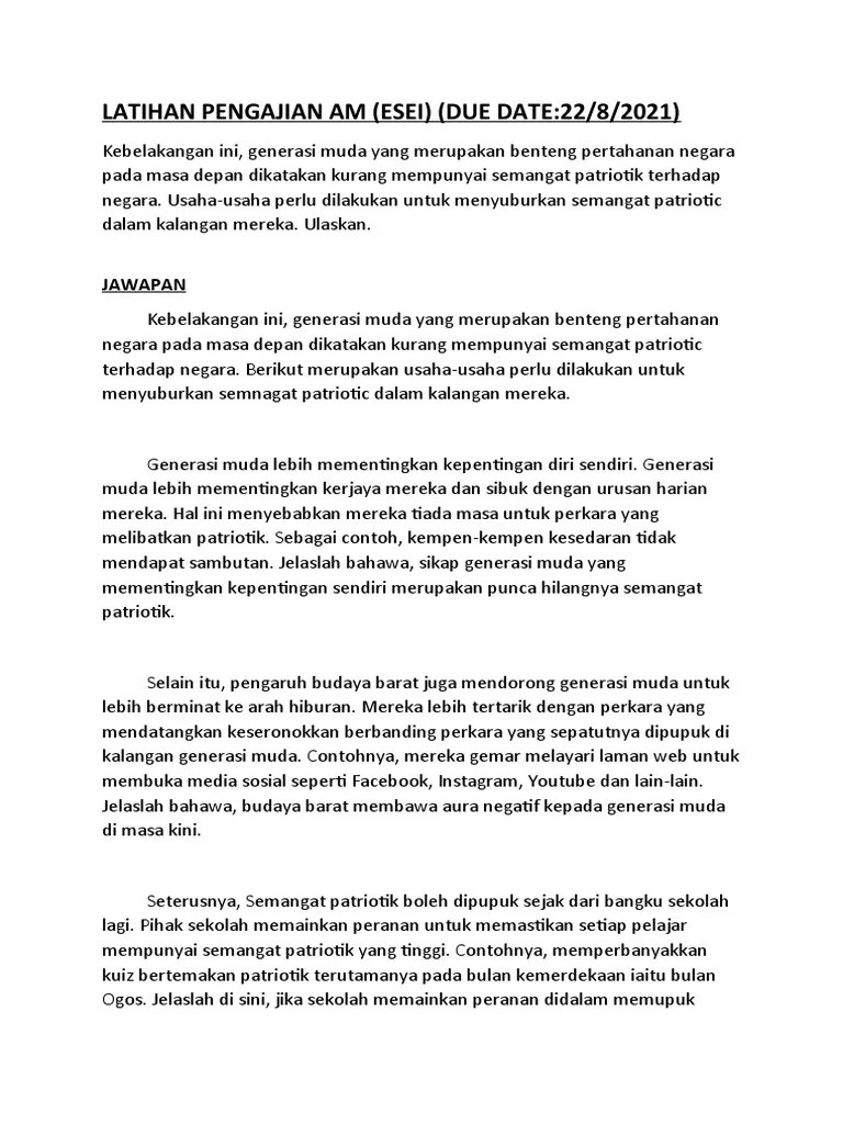 Contoh Esei Pengajian Am Penggal 2  Esei Lp Pengajian Am 900 2 Sosial