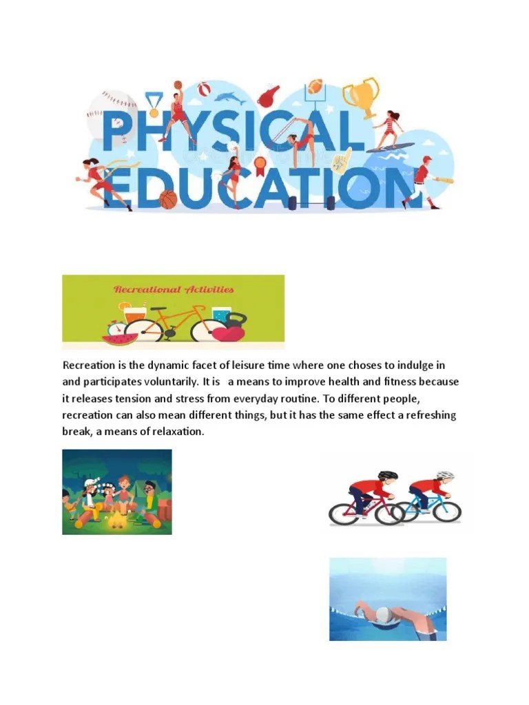 Lesson 1 Physical Education | PDF | Camping | Swimming