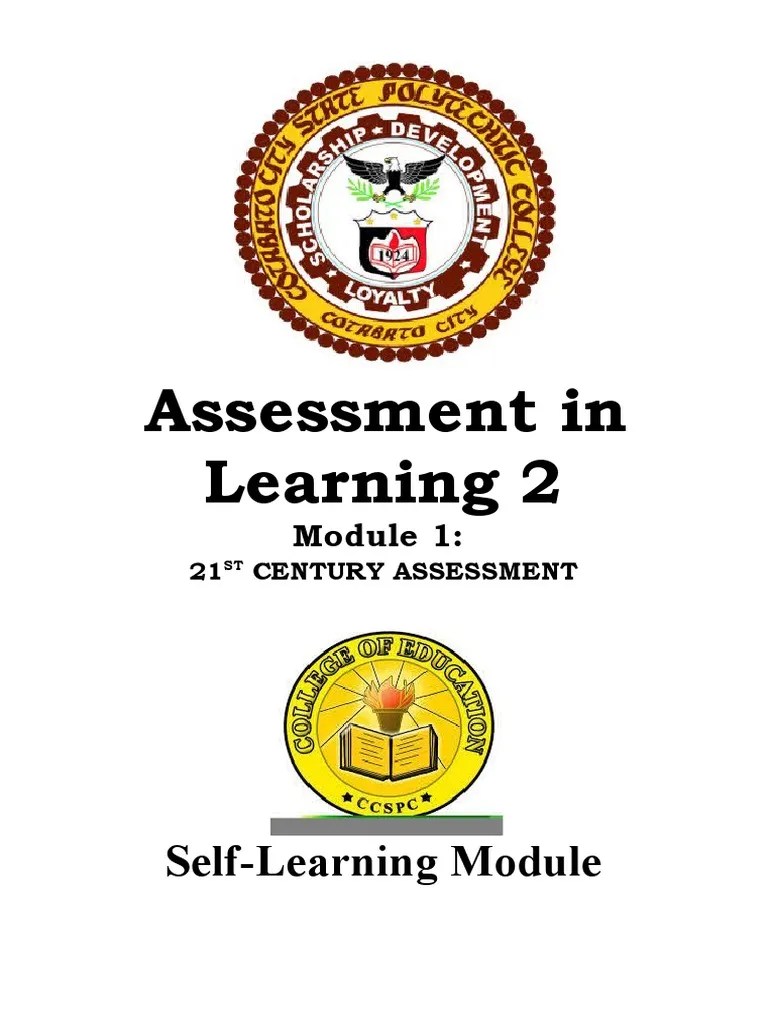 Assessment In Learning 2 - Module I | PDF | Educational Assessment ...