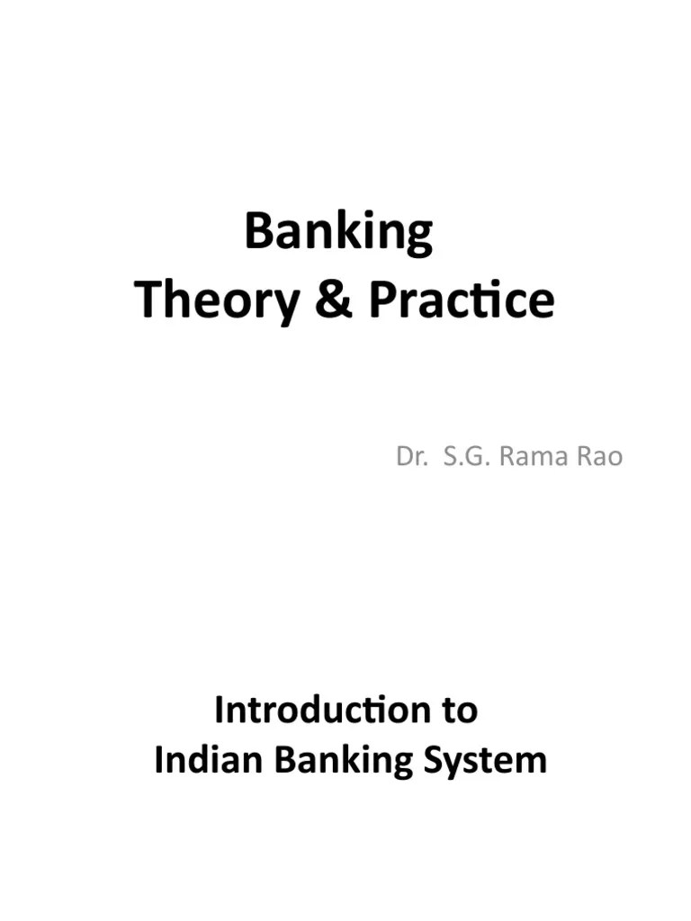 Introduction To Indian Banking System | PDF | Banks | Money