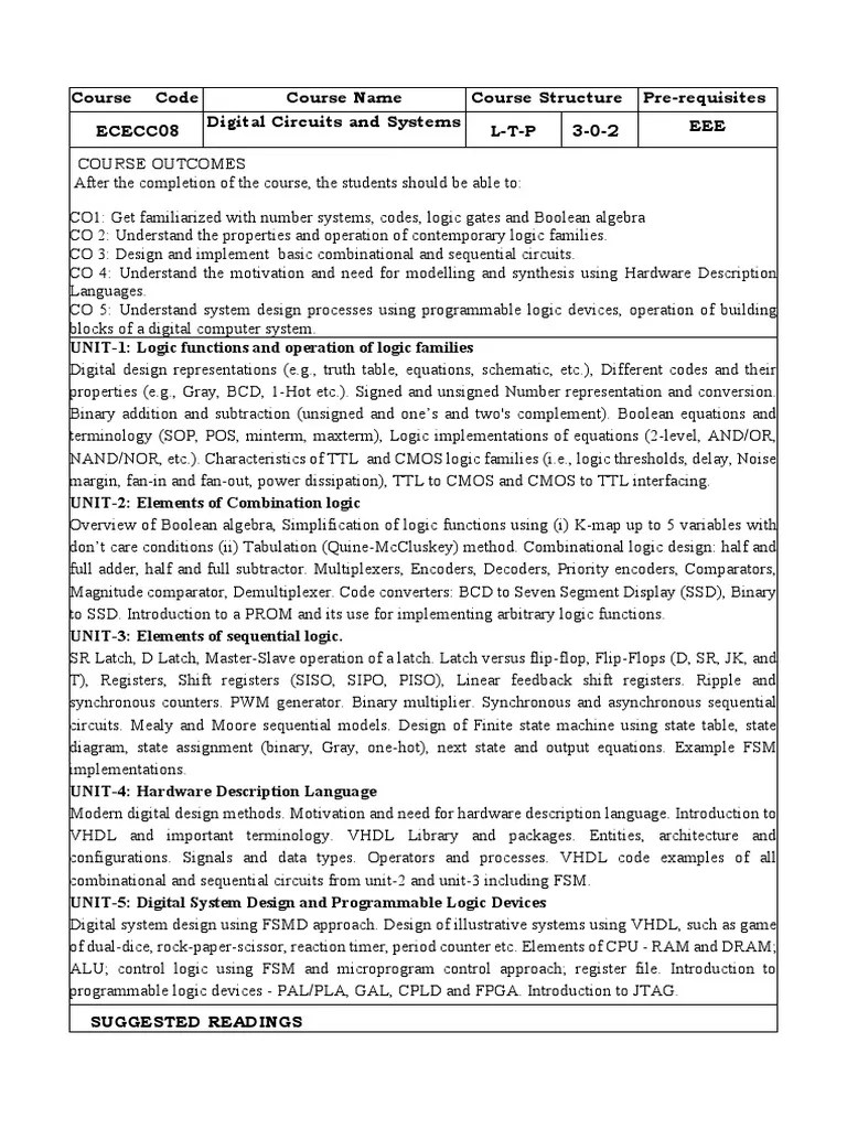 Digital Circuits And Systems | PDF | Logic Gate | Digital Electronics