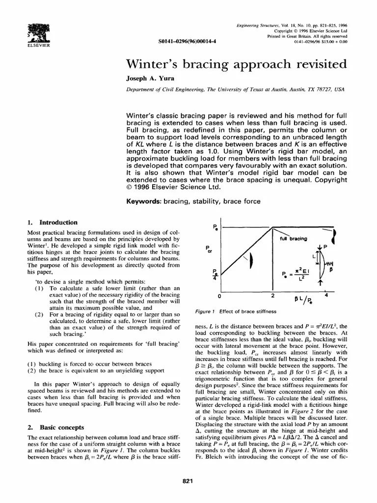 Winter's Bracing Approach Revisited | PDF | Buckling | Force