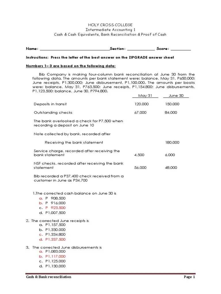 Quiz 1 | PDF | Deposit Account | Debits And Credits